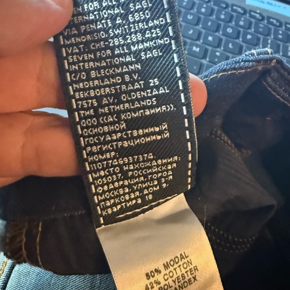 7 For All Mankind Skinny Ankle Leg Jeans - Size 23 - Picture 8 of 10